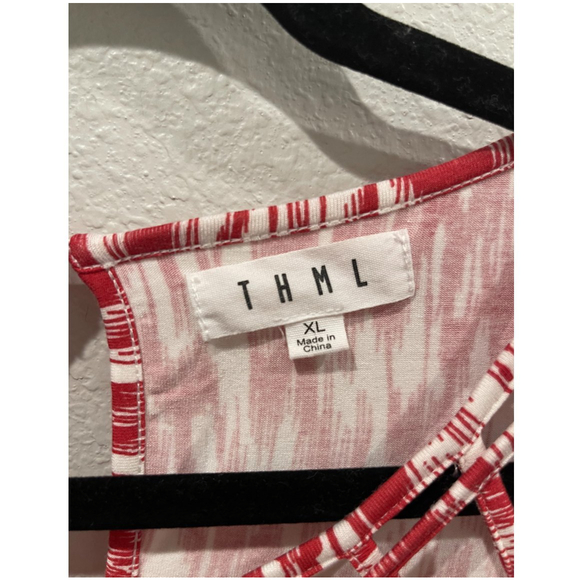 THML White Red Sleveless Mini Dress - Picture 2 of 5